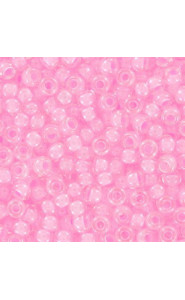 Miyuki rocailles Perlen 8/0 - Pink lined crystal 8-207